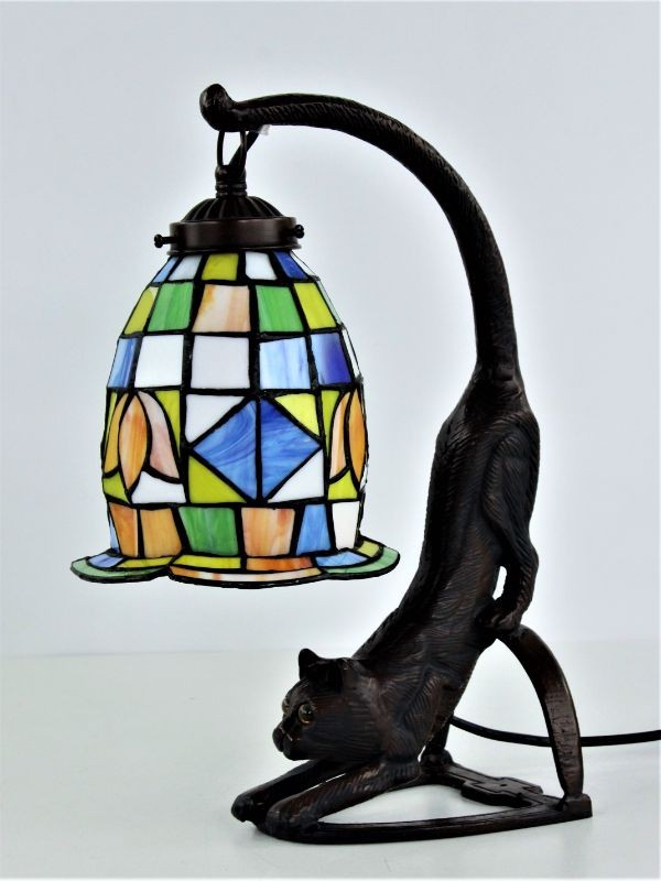 Kat Tafellamp in Tiffany Stijl